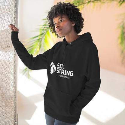 Six String Lab Logo Hoodie — Three‑Panel Fleece