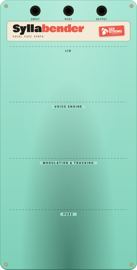 Syllabender audio plugin interface